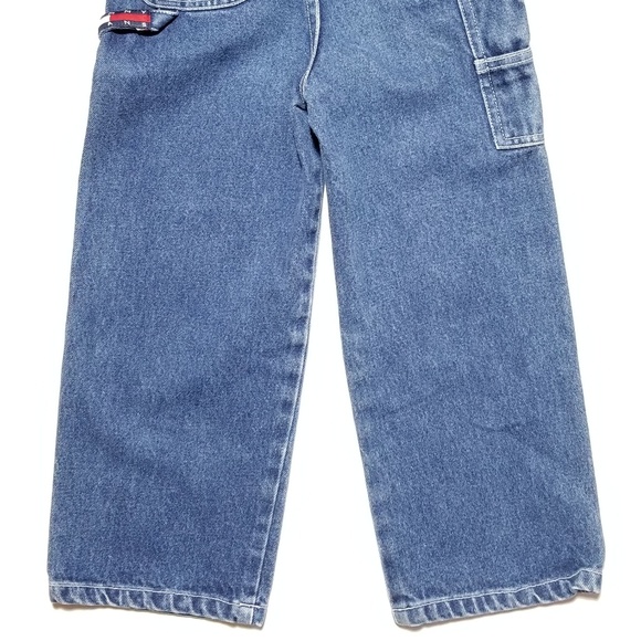 Vtg Tommy Hilfiger Bib Denim Jean Long Overalls - Picture 8 of 8